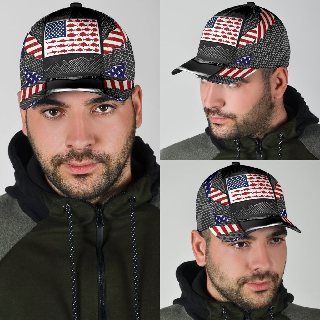 American Fishing Lover Outdoor Classic Cap For Travel Holidays Parties And Relaxed Casual Styling