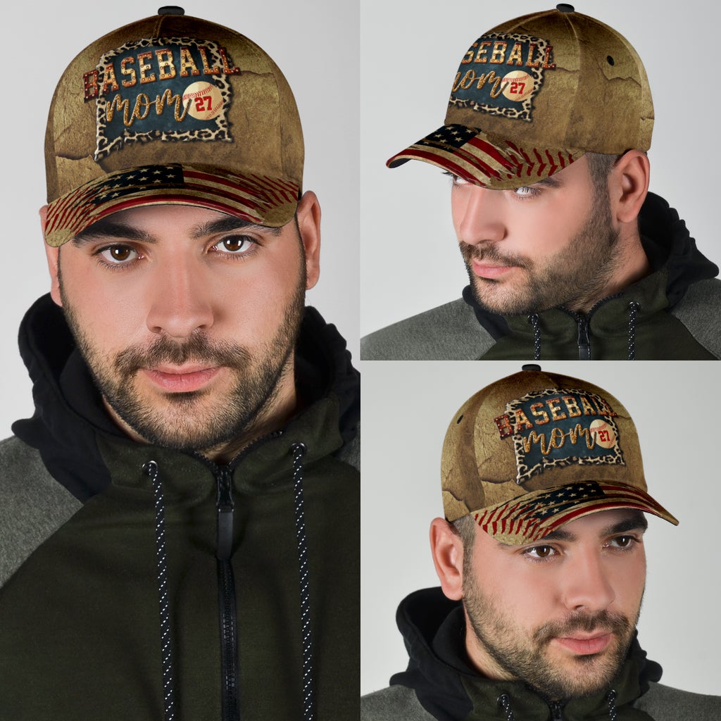 Custom Baseball Mom Personalized Number Classic Cap For Casual Adventures Parties And Seasonal Styling