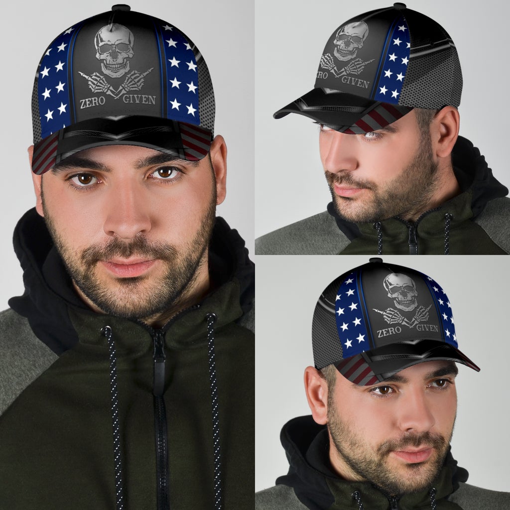 Skull American Flag Zero Given Classic Cap For Casual Travel Parties And Comfortable Outdoor Wear
