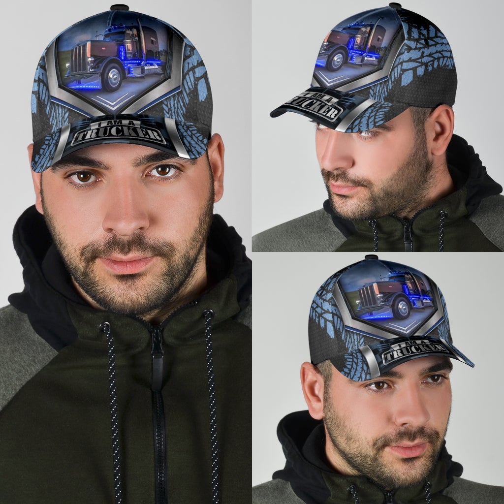 Truck Driver Lifestyle Blue Style Classic Cap For Vacation Style Outdoor Activities And Daily Comfort