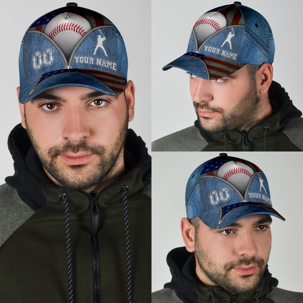 Custom Zipper Baseball Personalized Name Number Classic Cap For Nature Lovers Travel And Casual Daily Styling