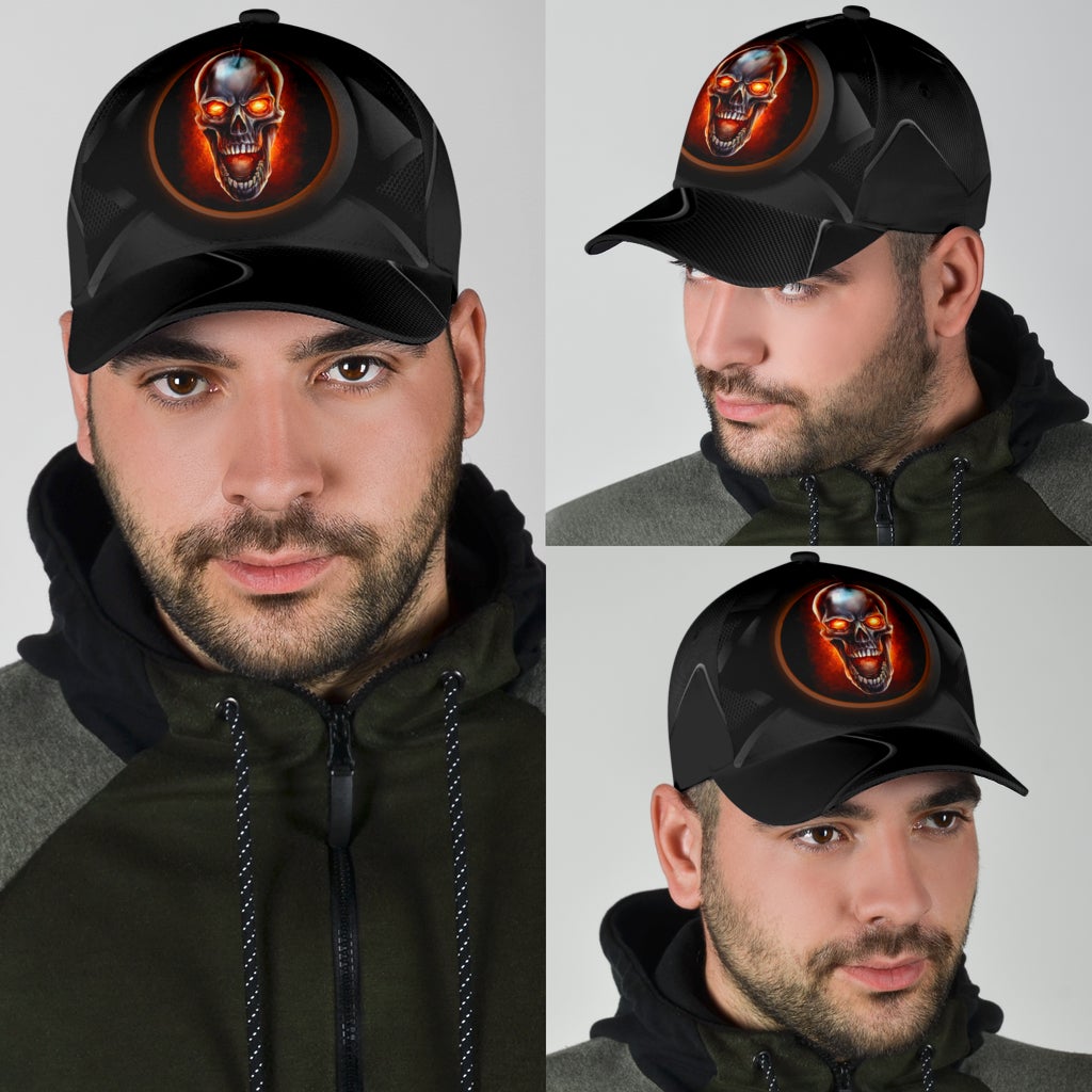 Evil Skull Dark Horror Classic Cap For Beach Outings Holidays And Thoughtful Everyday Style