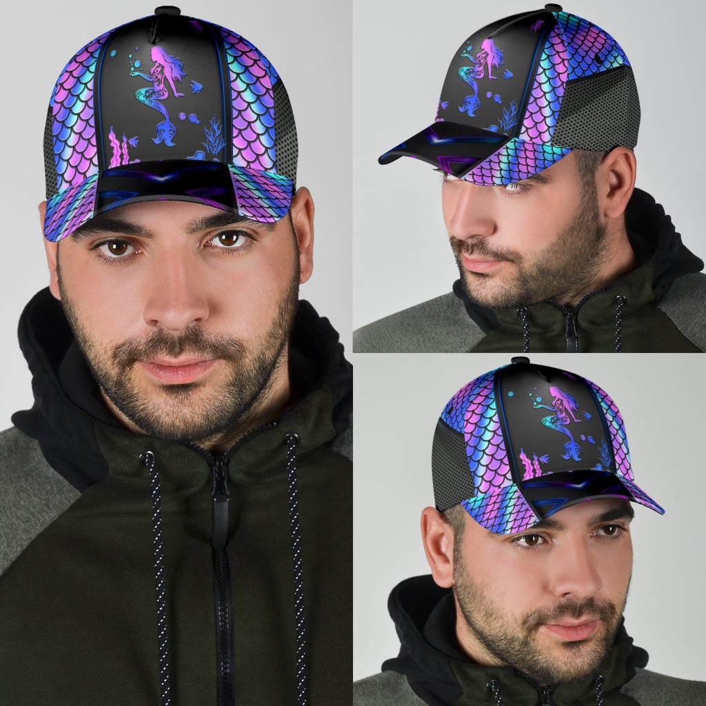 Mermaid Hologram Fantasy Ocean Classic Cap For Outdoor Travel Parties And Thoughtful Holiday Gifting