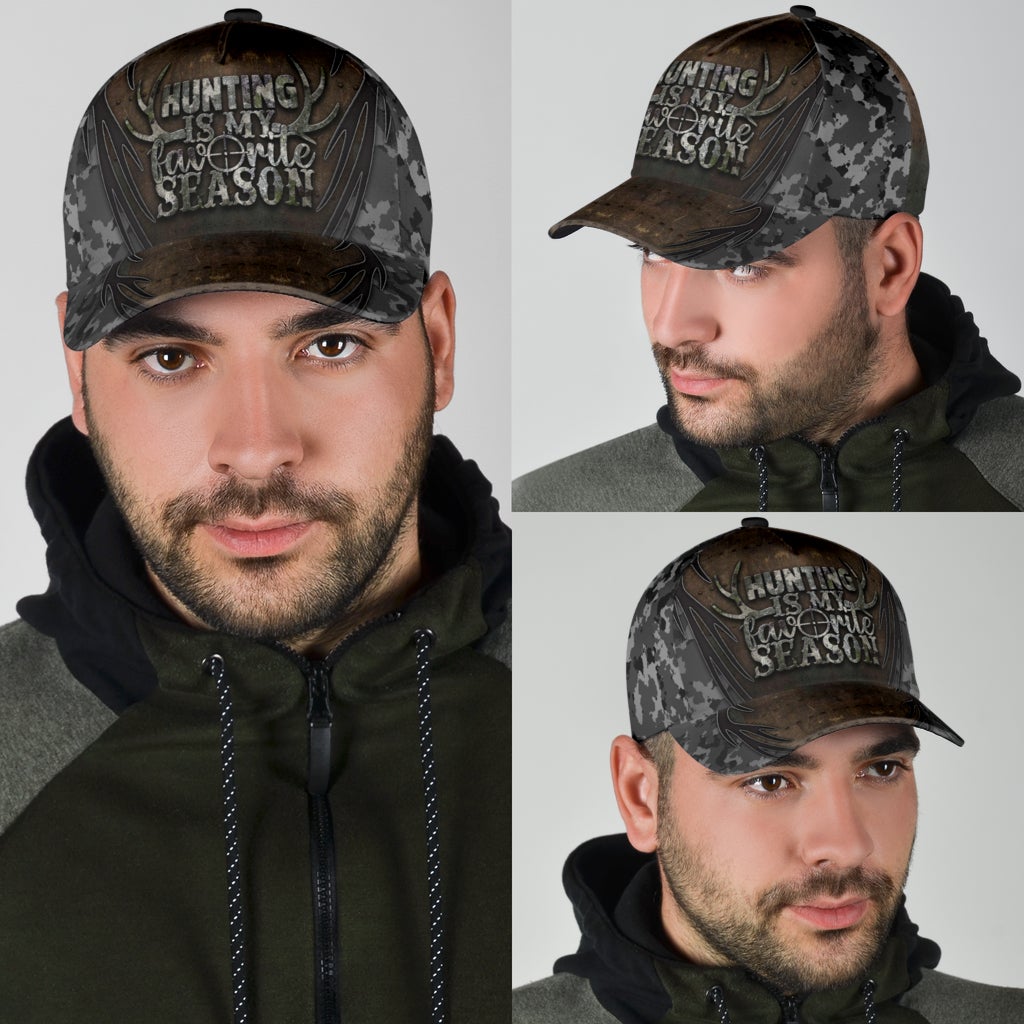 Hunting Is My Favorite Season Classic Cap For Comfortable Casual Wear Holidays And Outdoor Trips