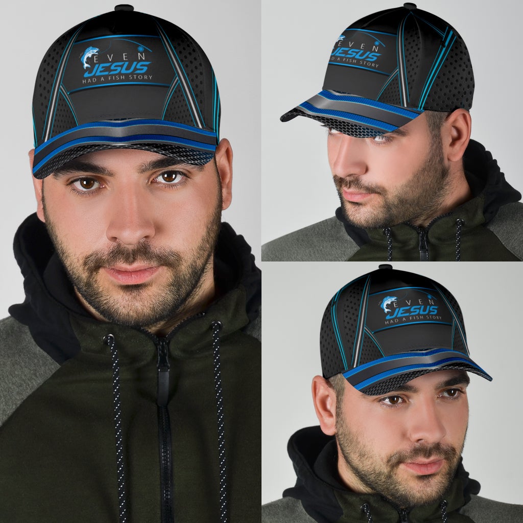 Fishing Faith Fish Story Classic Cap For Everyday Accessories Vacations And Outdoor Fun