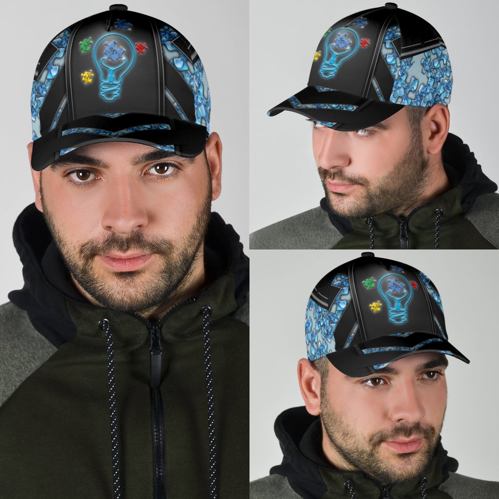 Blue Autism Awareness Support Classic Cap For Everyday Wear Vacations And Seasonal Activities