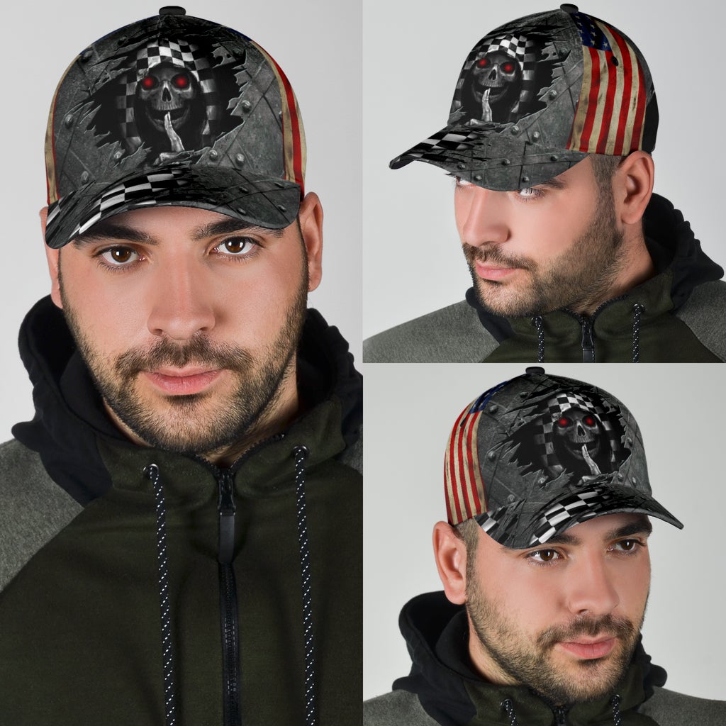Crack Racing Skull Motorsport Classic Cap For Weekend Outings Holidays And Thoughtful Gifting