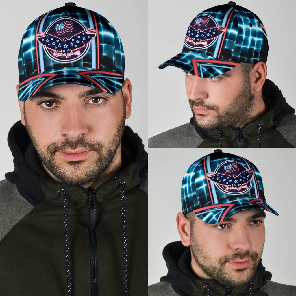 Neon Texture American Eagle Classic Cap For Daily Styling Weekend Travel And Outdoor Activities