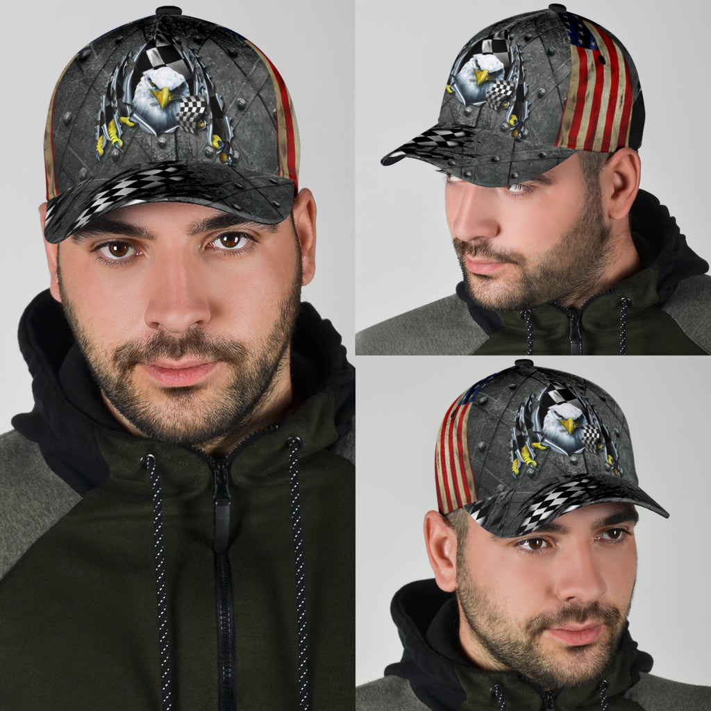 Racing Eagle Crack Motorsport Classic Cap For Holiday Adventures Parties And Comfortable Styling