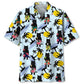Funny Angry Black Cat Hawaiian Shirt For Tropical Holidays, Outdoor Gatherings, And Everyday Comfort