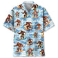 Funny Bigfoot Surfing Beach Hawaiian Shirt For Active Holidays, Resort Trips, And Warm Weather Gatherings