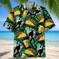 Funny Bigfoot Tacos And Campfire Hawaiian Shirt For Coastal Adventure, Outdoor Event, And Seasonal Wardrobe