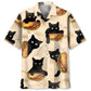 Funny Black Cat Hiding Taco Hawaiian Shirt For Summer Vacation, Beach Travel, And Casual Wear