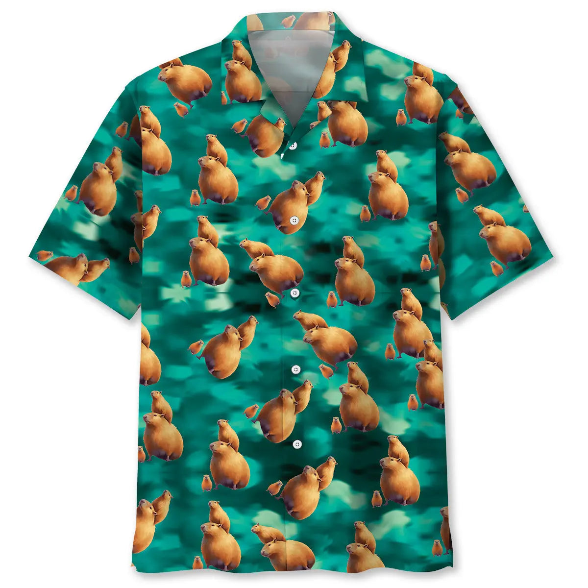 Funny Capybara Standing Hawaiian Shirt For Resort Trips, Coastal Parties, And Warm Weather Style