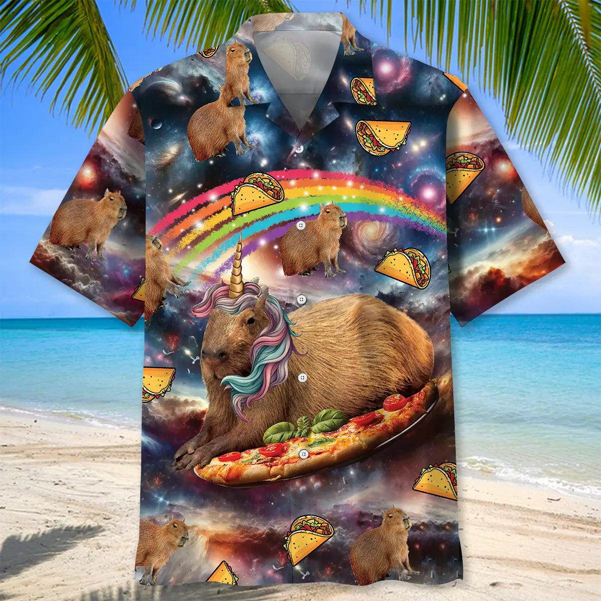 Funny Capybara Tacos Hawaiian Shirt For Resort Trips, Coastal Parties, And Warm Weather Style