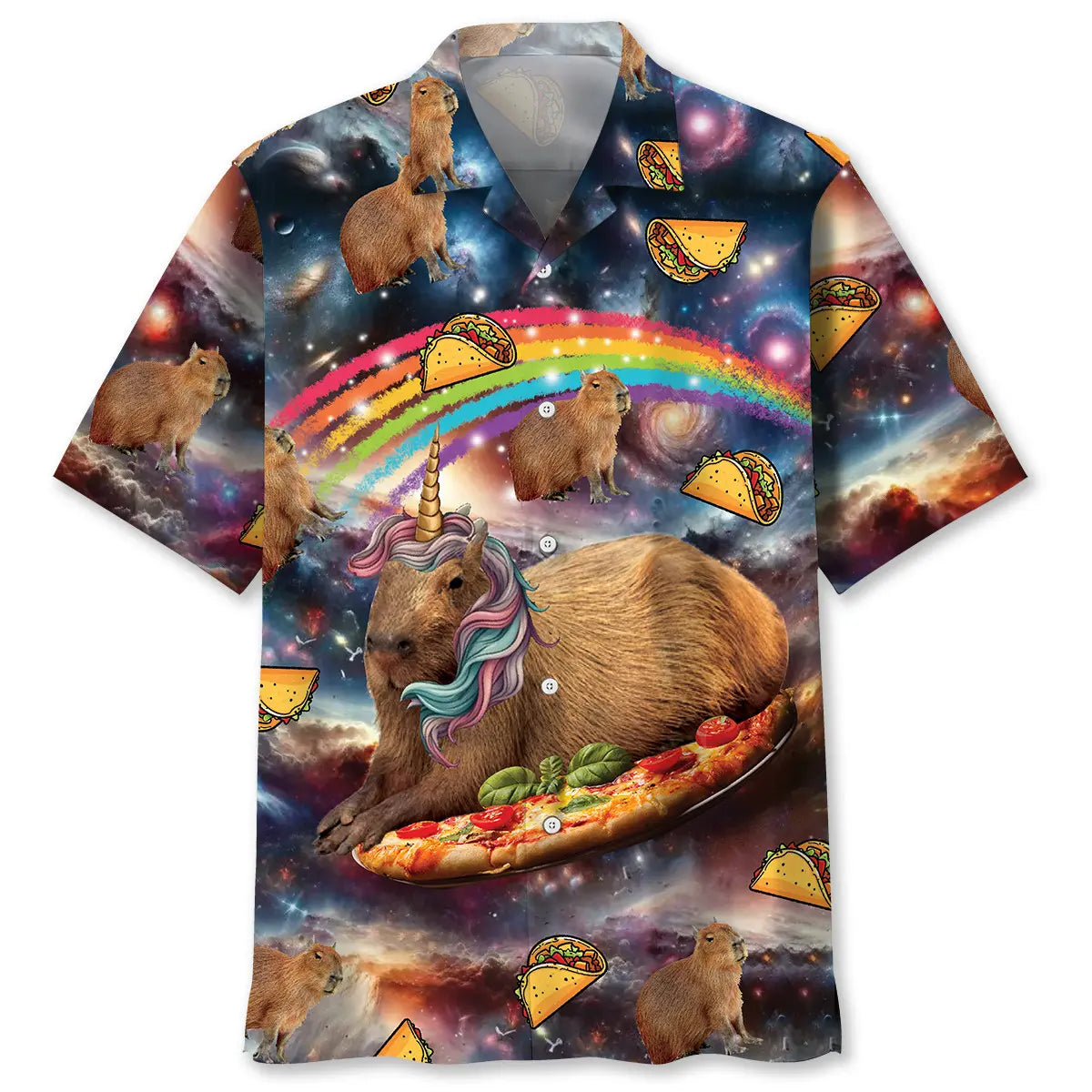 Funny Capybara Tacos Hawaiian Shirt For Resort Trips, Coastal Parties, And Warm Weather Style