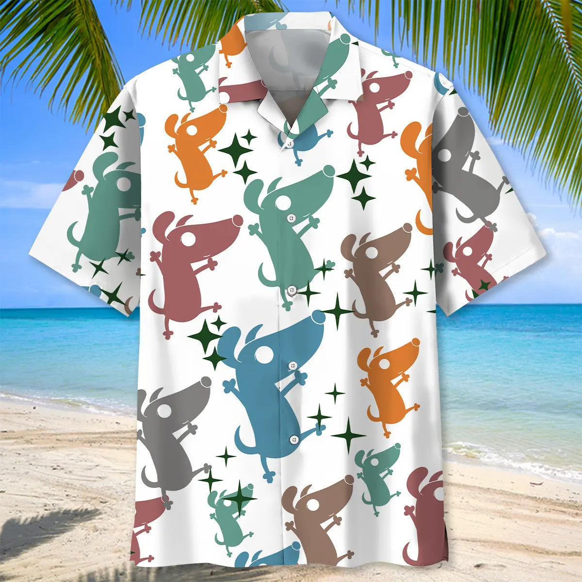 Funny Coward Dog Hawaiian Shirt For Summer Vacation, Beach Travel, And Casual Wear