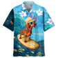 Funny Dachshund Surfing Hibiscus Hawaiian Shirt For Beach Days, Weekend Events, And Thoughtful Gift Giving
