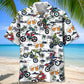 Funny Dirt Bike Racing And Refreshment Hawaiian Shirt For Outdoor Event, Warm Weather Outing, And Coastal Style