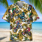 Funny Dirt Bike Racing Yellow Hawaiian Shirt For Tropical Holiday And Casual Outdoor Style