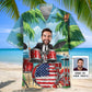 Funny Drum Beach Personalized Photo Hawaiian Shirt For Creative Performers, Coastal Trips, And Casual Everyday Wear