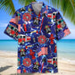 Funny Firefighter Blue Hawaiian Shirt For Beach Party, Family Vacation, And Summer Event Style