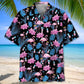 Funny Flamingo Disc Golf Hawaiian Shirt For Summer Vacation, Beach Travel, And Casual Wear