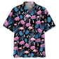Funny Flamingo Disc Golf Hawaiian Shirt For Summer Vacation, Beach Travel, And Casual Wear