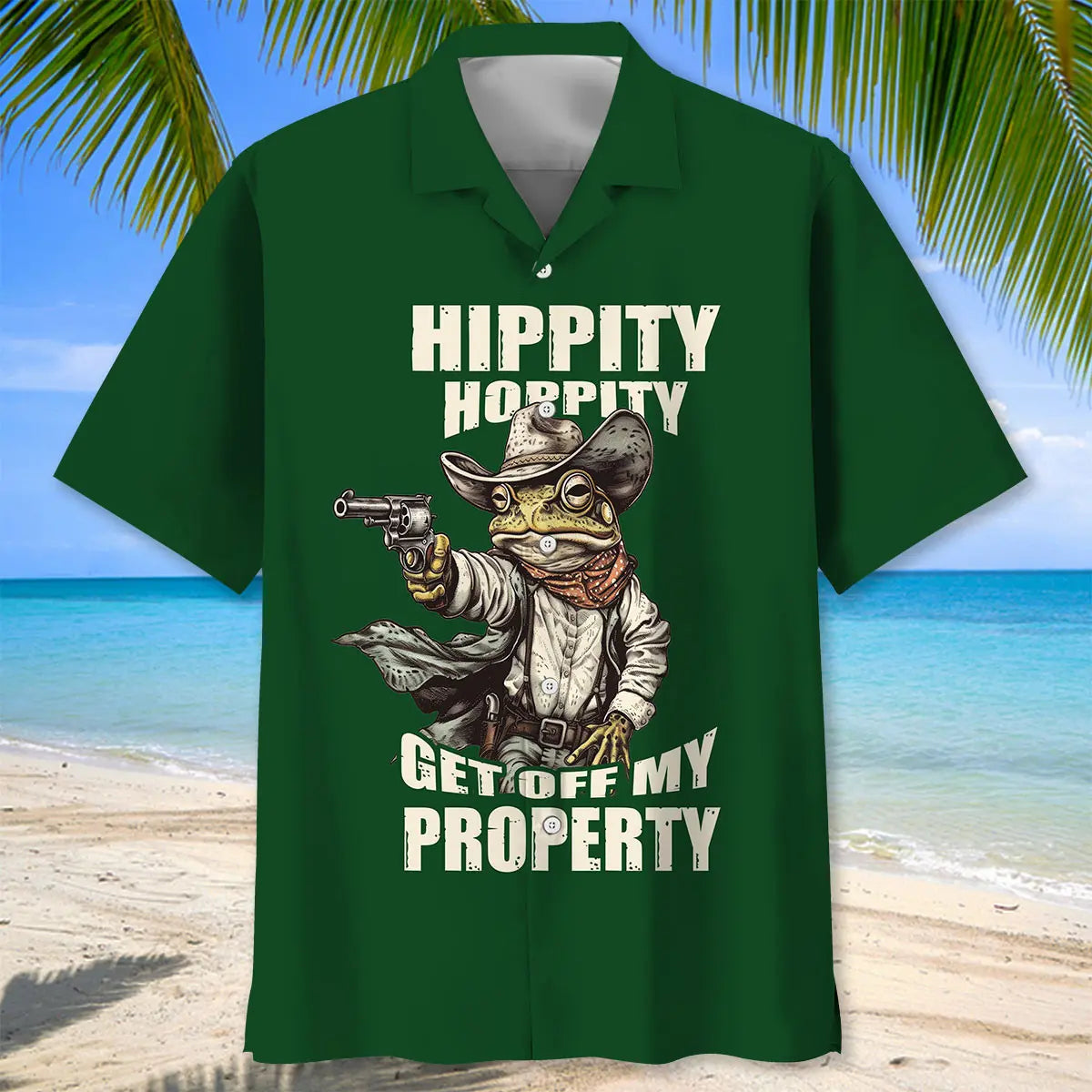 Funny Frog Cowboy Hawaiian Shirt For Resort Trips, Coastal Parties, And Warm Weather Style