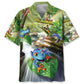 Funny Frog Hawaiian Shirt For Warm Weather Outing And Casual Outdoor Style
