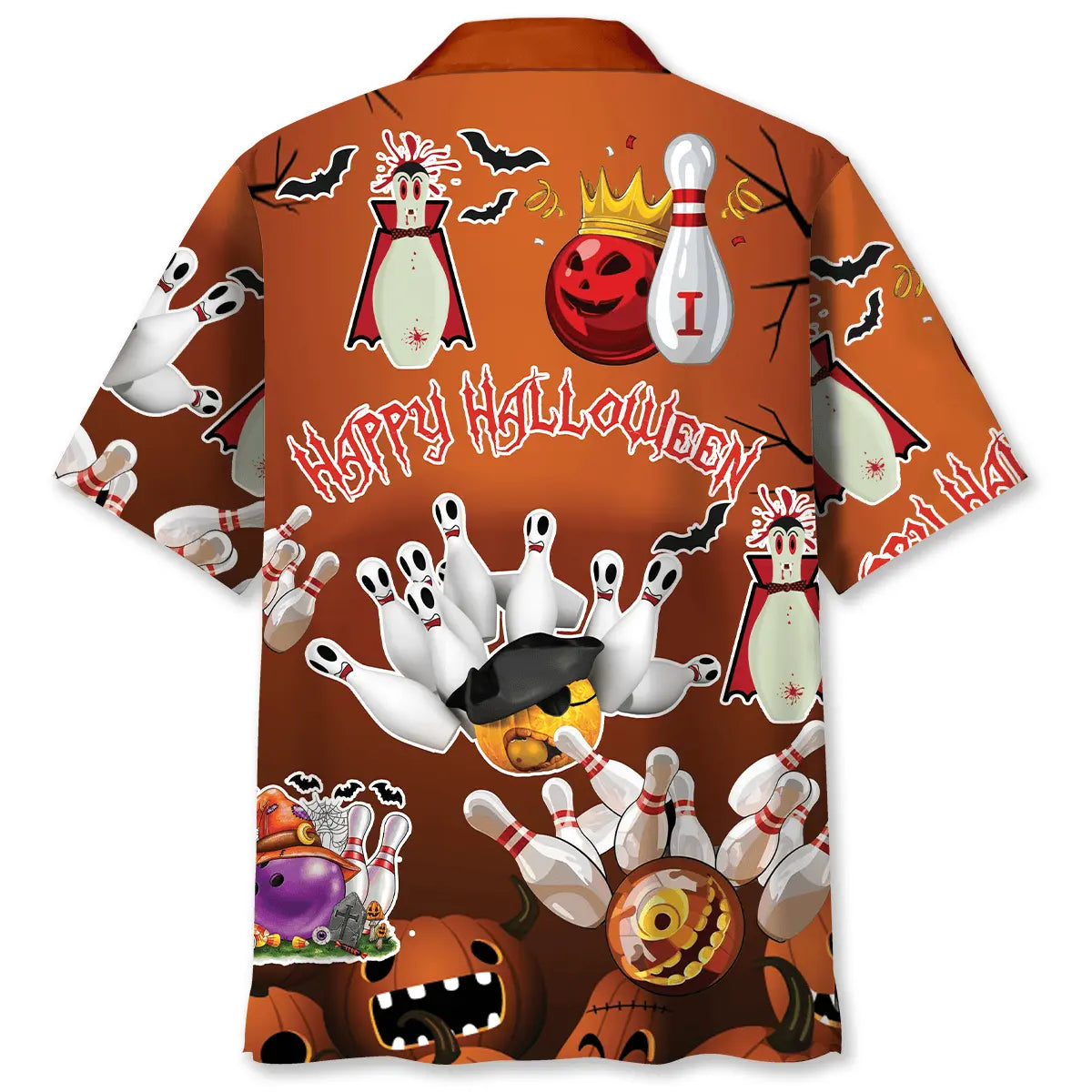 Funny Haunted Bowling Pins Hawaiian Shirt
