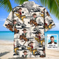 Funny Horse Rodeo Personalized Photo Hawaiian Shirt For Island Vacations, Weekend Events, And Relaxed Everyday Outfits