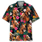 Tropical Funny Horse Hawaiian Shirt For Island Vacations, Resort Wear, And Relaxed Seasonal Style