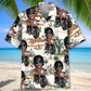 Funny Motorcycle Personalized Photo Face Hawaiian Shirt For Coastal Travel, Casual Events, And Comfortable Summer Wear