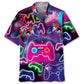 Neon Funny Video Game Hawaiian Shirt For Resort Trips, Coastal Parties, And Warm Weather Style