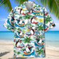 Funny Penguin Surfing Hawaiian Shirt For Beach Party And Travel Ready Style