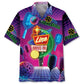 Retro Neon Funny Pickleball Hawaiian Shirt For Beach Days, Summer Outings, And Thoughtful Gift Giving
