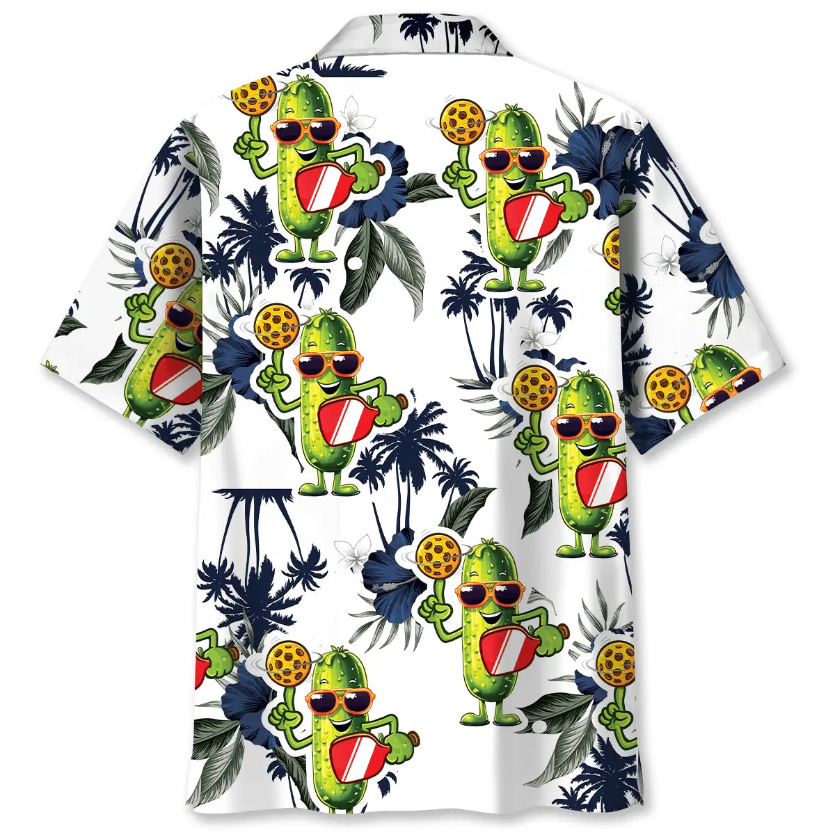 Tropical Funny Pickleball Hawaiian Shirt For Resort Trips, Coastal Parties, And Warm Weather Style