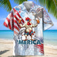 Funny Rooster Happy Of July Hawaiian Shirt For Beach Party And Summer Event Style