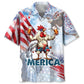 Funny Rooster Happy Of July Hawaiian Shirt For Island Adventure And Coastal Casual Wear