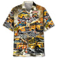 Funny School Bus Drag Racing Hawaiian Shirt For Beach Days, Summer Outings, And Thoughtful Gift Giving