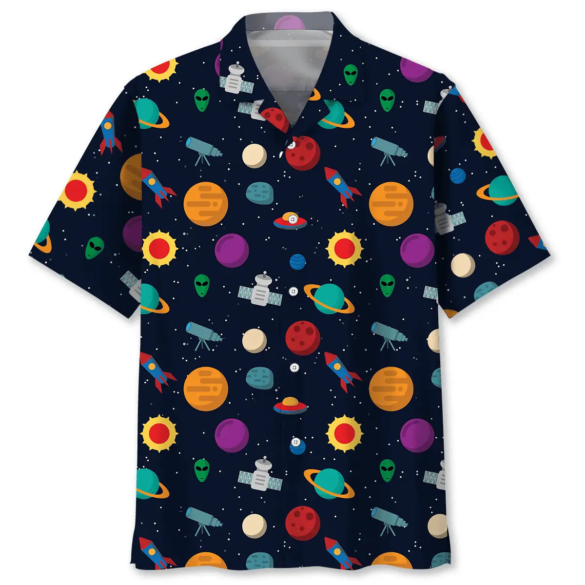 Funny Space Hawaiian Shirt For Resort Trips, Coastal Parties, And Warm Weather Style