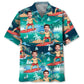 Funny Surfing Old Man Custom Photo Hawaiian Shirt