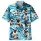 Funny Surfing Pug Hawaiian Shirt For Coastal Travel, Casual Events, And Comfortable Summer Wear