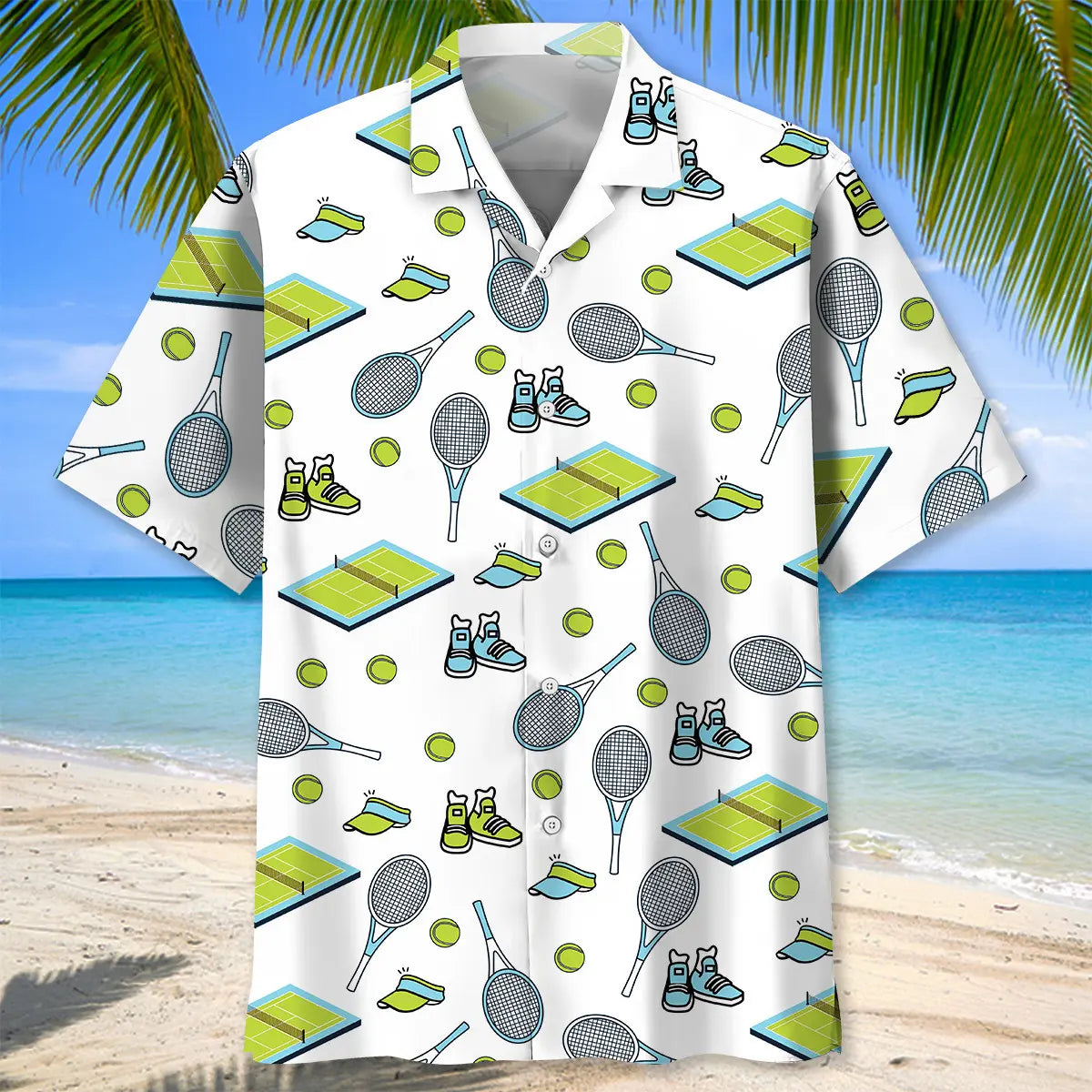 Funny Tennis Hawaiian Shirt For Coastal Travel, Casual Events, And Comfortable Summer Wear