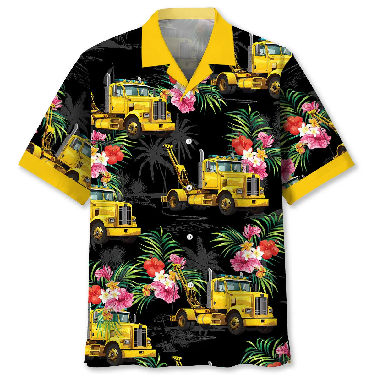 Funny Tow Truck Tropical Hawaiian Shirt For Summer Vacation And Coastal Style