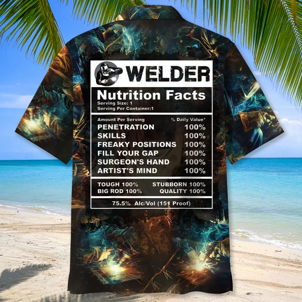 Funny Welder Nutrition Hawaiian Shirt For Warm Weather Outing And Island Inspired Style