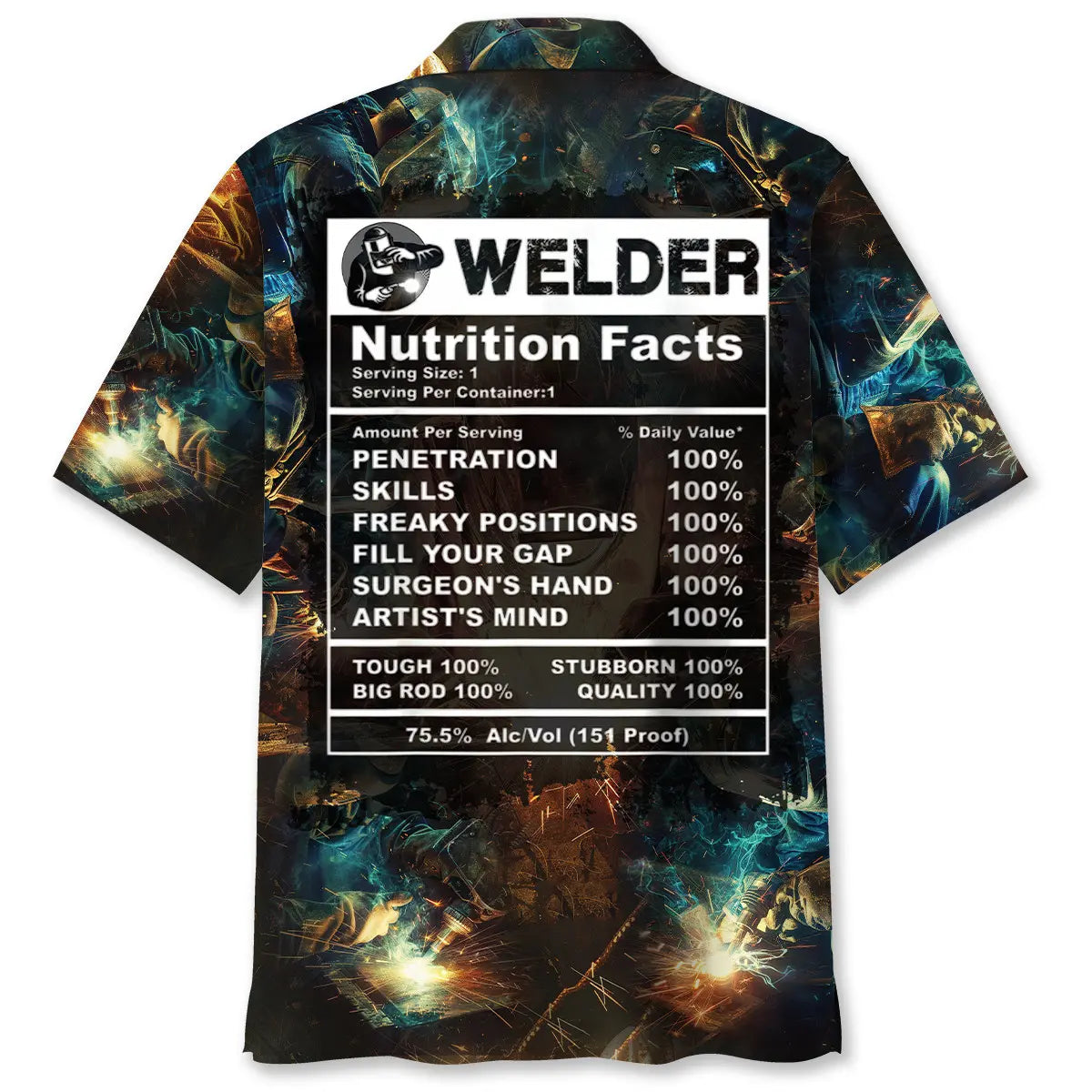 Funny Welder Nutrition Hawaiian Shirt For Resort Holiday, Island Adventure, And Warm Weather Fashion