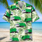 Garbage Truck Green Hawaiian Shirt For Vacation Cruise, Casual Weekend, And Easygoing Fashion