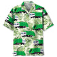 Garbage Truck Green Hawaiian Shirt For Beachside Event And Vacation Style
